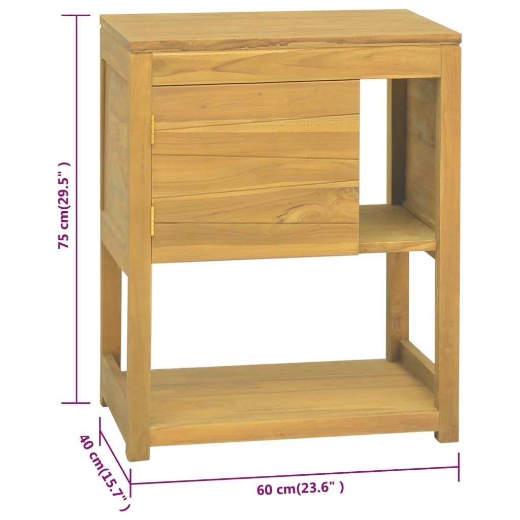 Cabinet Storage with Shelves Solid Wood Teak-5