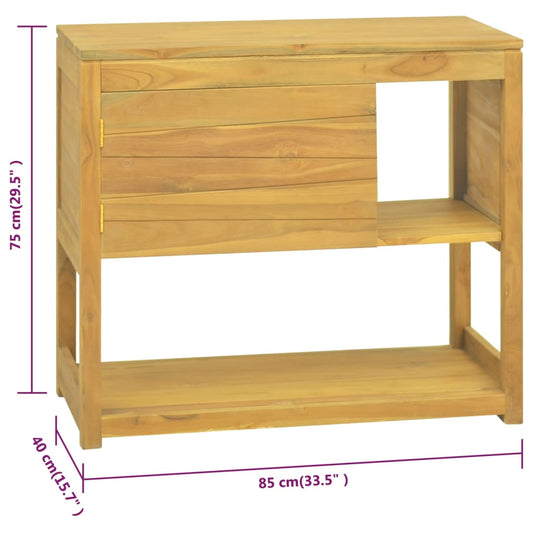 Cabinet Storage with Shelves Solid Wood Teak-0