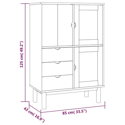 Buffet Cabinet Solid Wood Pine-2