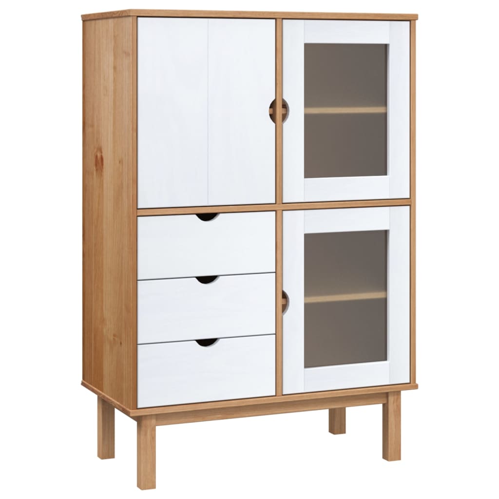 Buffet Cabinet Solid Wood Pine-10