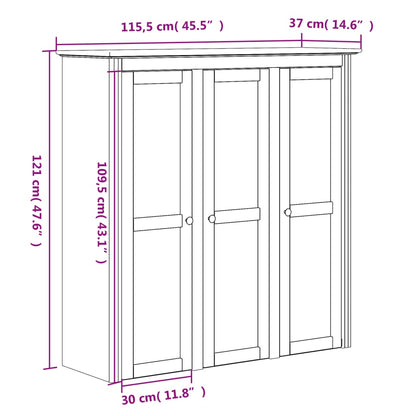 vidaXL Cabinet Storage Solid Wood Pine-14