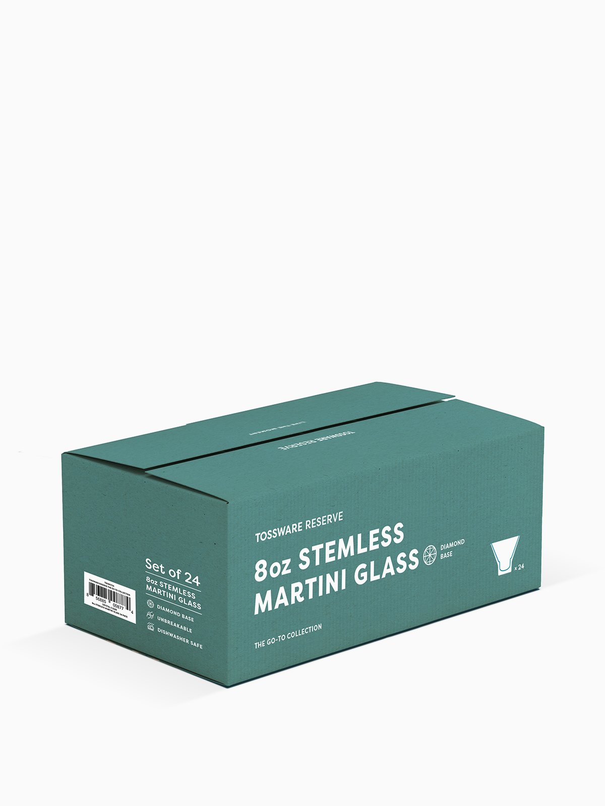 RESERVE 8oz Stemless Martini Tritan™ Copolyester Glass-4