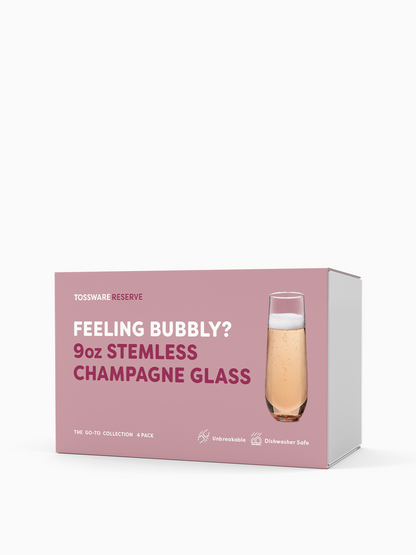 RESERVE 9oz Stemless Champagne Tritan™ Copolyester Glass-3