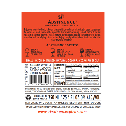 Blood Orange Aperitif by Abstinence Spirits