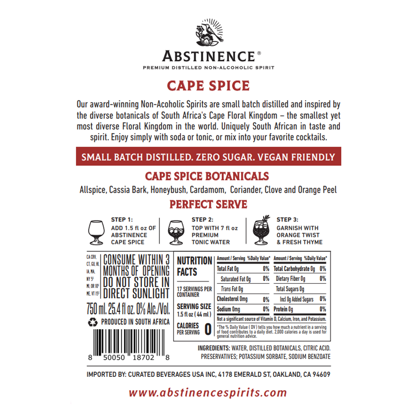 Cape Spice by Abstinence Spirits