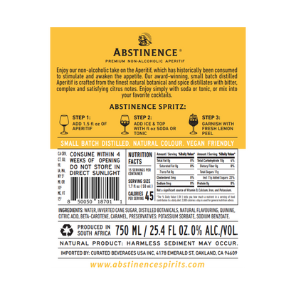 Lemon Aperitif by Abstinence Spirits