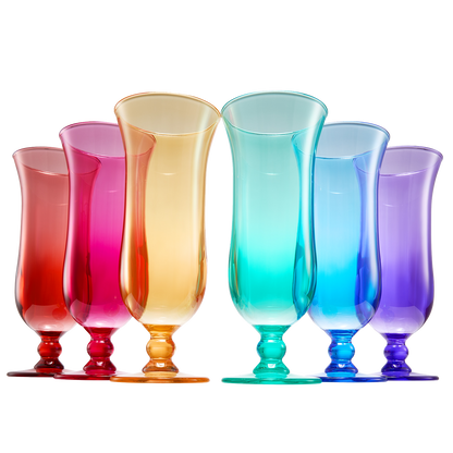 Unbreakable Color Hurricane Glasses | Set of 6