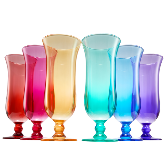 Unbreakable Color Hurricane Glasses | Set of 6