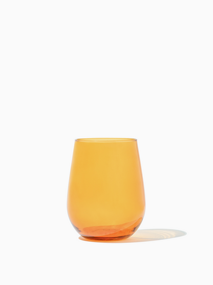 RESERVE 16oz Stemless Wine Color Series Tritan™ Copolyester Glass Amber - Bulk-0