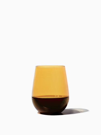 RESERVE 16oz Stemless Wine Color Series Tritan™ Copolyester Glass Amber - Bulk-1