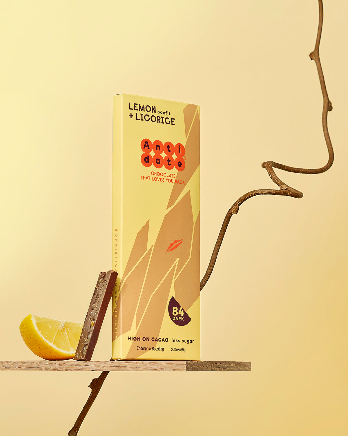 Antidote Chocolate LOLA: LEMON + LICORICE 84% - 12 Bars