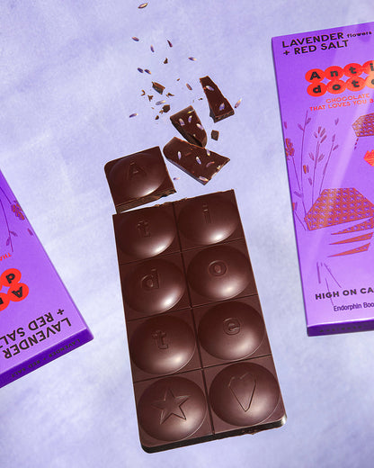 Antidote Chocolate PANAKEIA: LAVENDER + RED SALT - 12 Bars