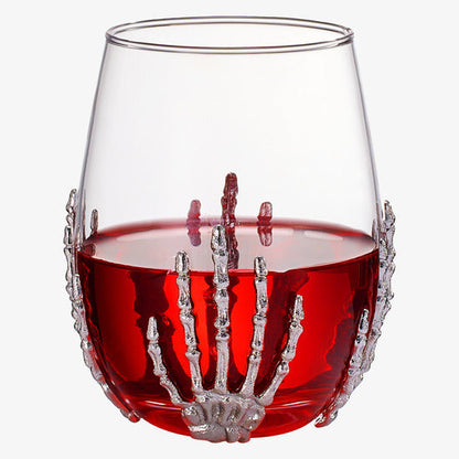 Stemless Skeleton Wine Glass | Set of 2