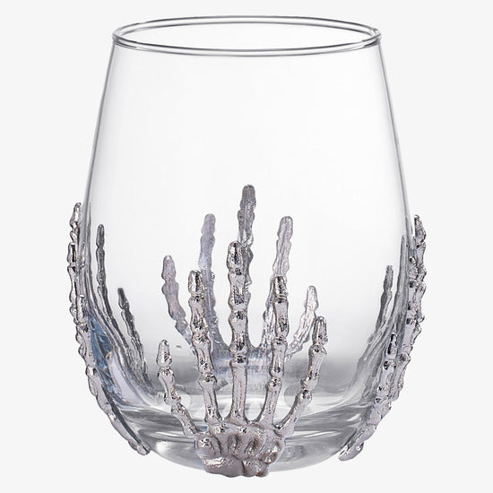Stemless Skeleton Wine Glass | Set of 2