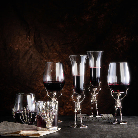 Stemmed Skeleton Wine Glass | Set of 2 | 19oz