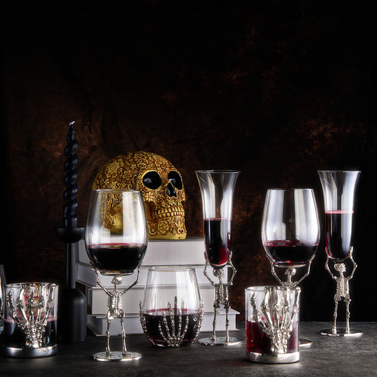 Stemmed Skeleton Wine Glass | Set of 2 | 19oz