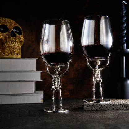 Stemmed Skeleton Wine Glass | Set of 2 | 19oz