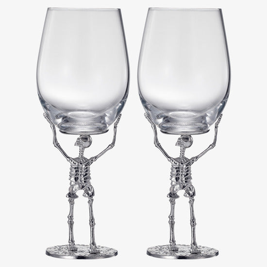 Stemmed Skeleton Wine Glass | Set of 2 | 19oz