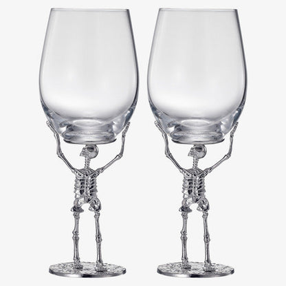 Stemmed Skeleton Wine Glass | Set of 2 | 19oz