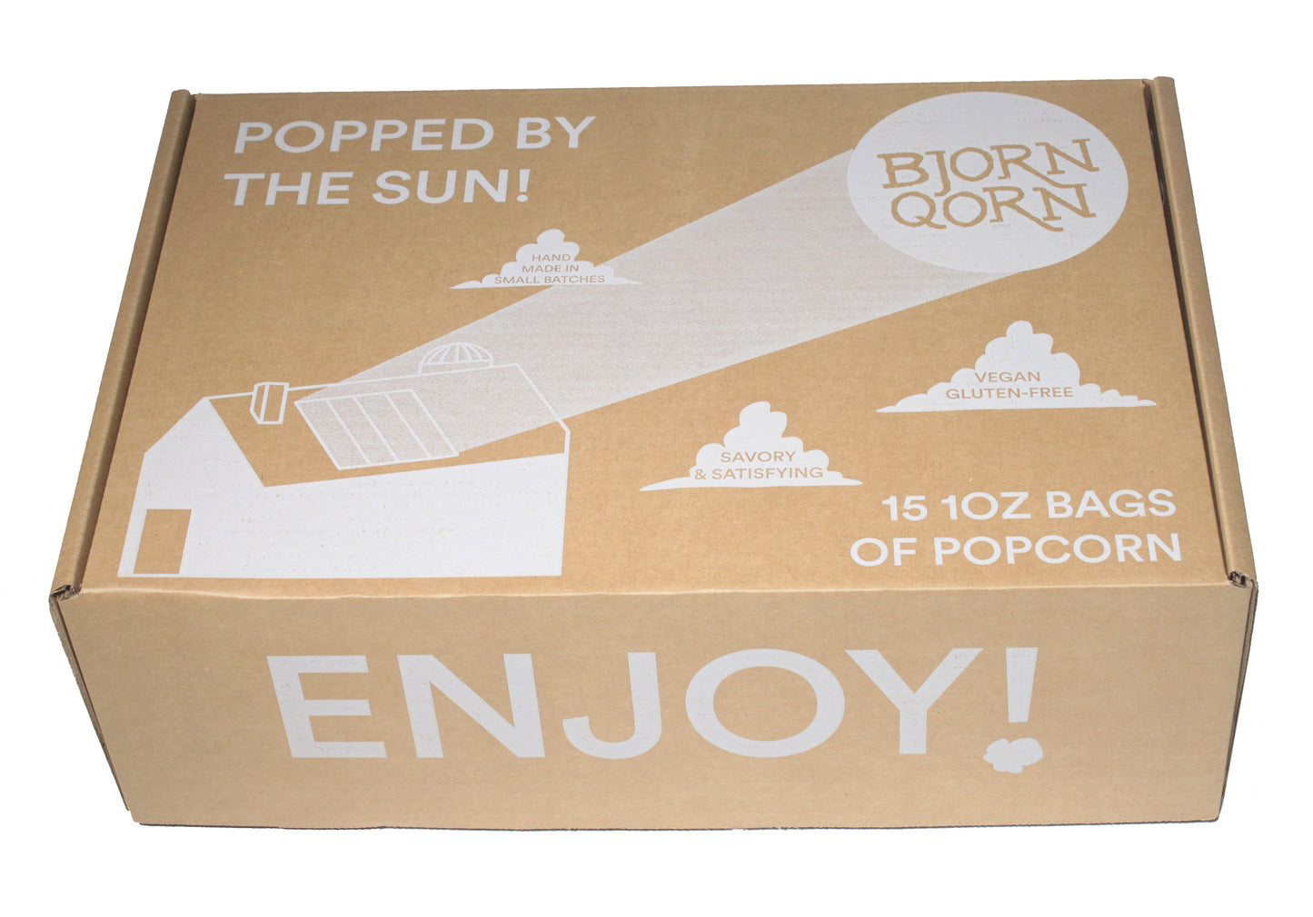 Bjorn Qorn Popcorn Classic Bags - 15-Pack x 1oz Bag case by Farm2Me