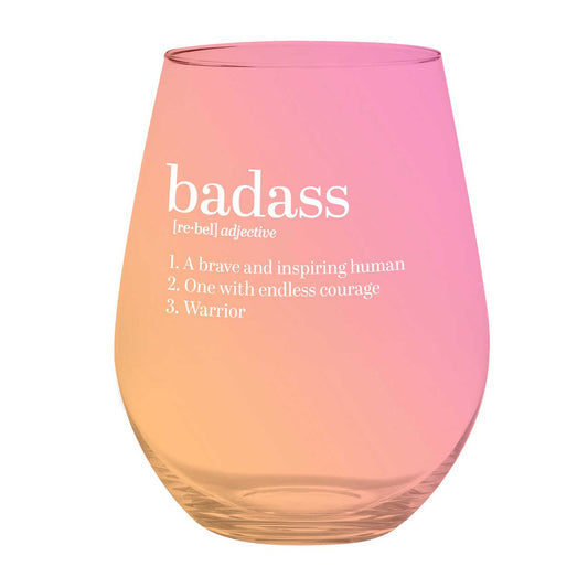 Badass Jumbo Stemless Wine Glass | Holds an Entire Bottle of Wine