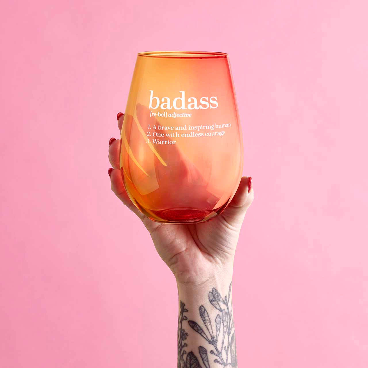 Badass Jumbo Stemless Wine Glass | Holds an Entire Bottle of Wine