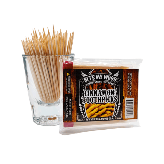 BiteMyWood 5 Pack Flavored Birchwood Toothpicks Ultimate Extreme Hot Cinnamon