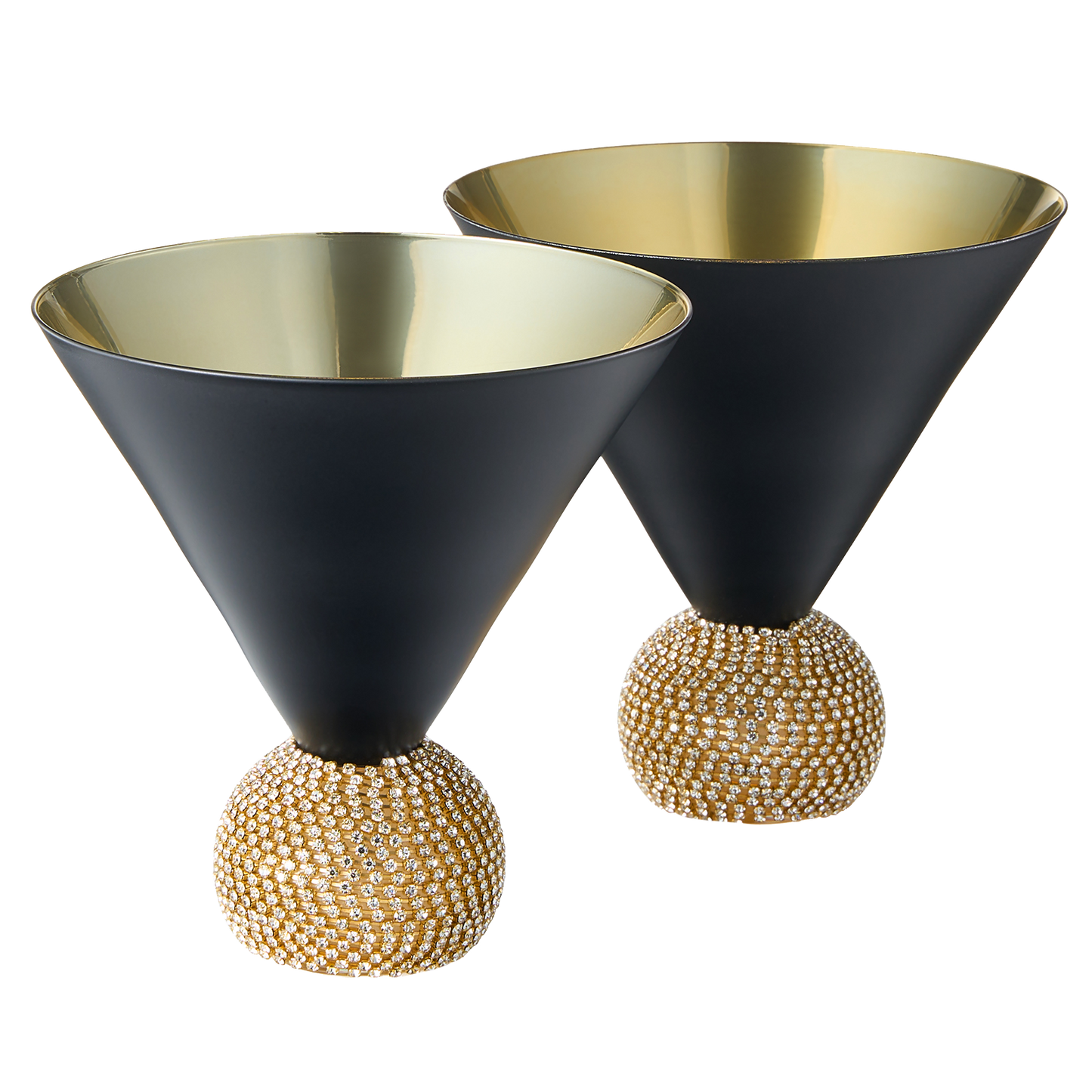 Studded Martini Glasses Set of 2