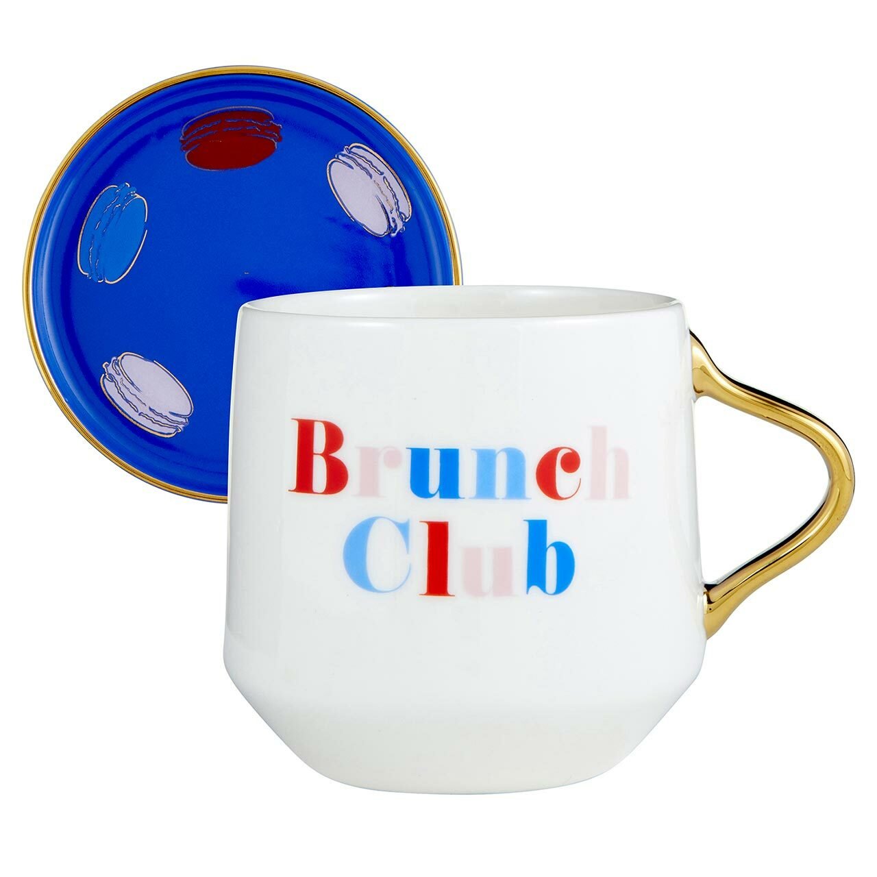 Brunch Club Mug & Coaster Lid in Blue