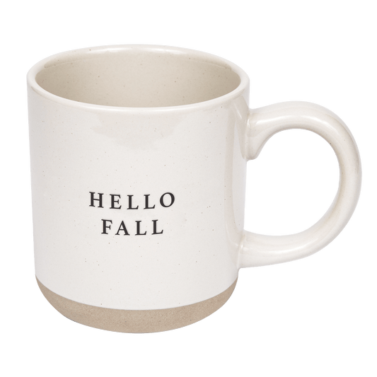 Hello Fall 14oz. Stoneware Coffee Mug by Sweet Water Decor