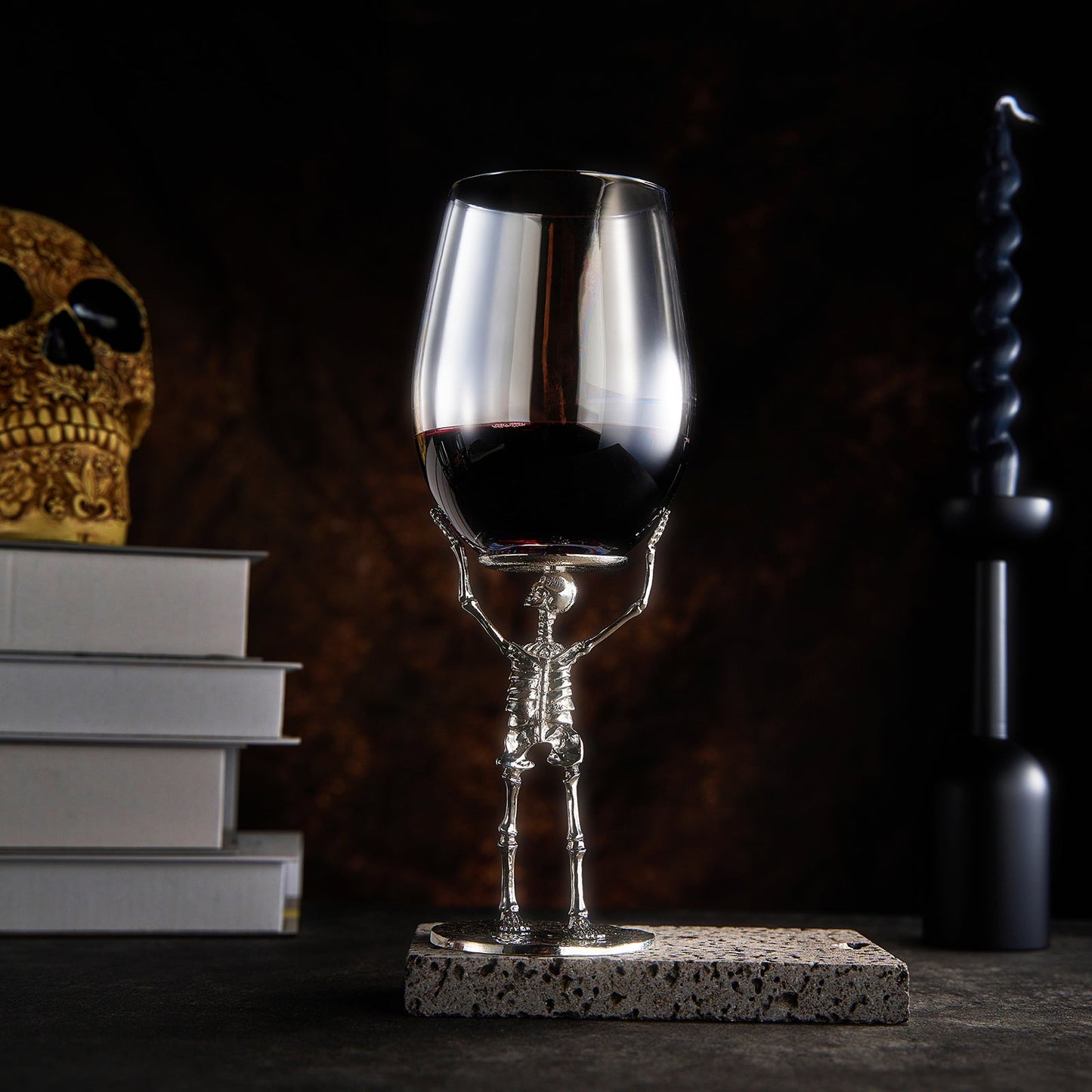 Stemmed Skeleton Wine Glass | SINGLE | 19oz