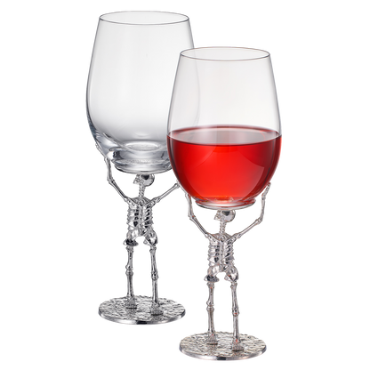 Stemmed Skeleton Wine Glass | Set of 2 | 19oz