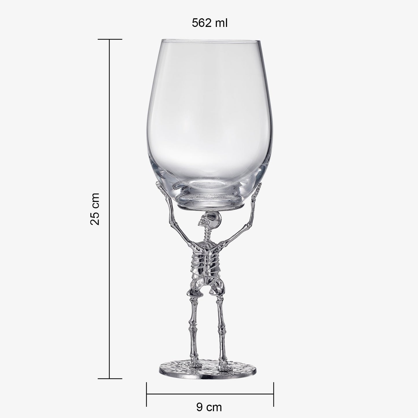 Stemmed Skeleton Wine Glass | SINGLE | 19oz