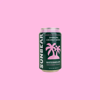 Sunbear Sparkling Coconut Water Watermelon Cans - 12 Cans