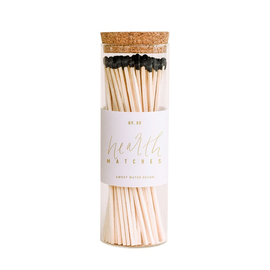 Black Tip Hearth Matches - 80 Count, 7" by Sweet Water Decor