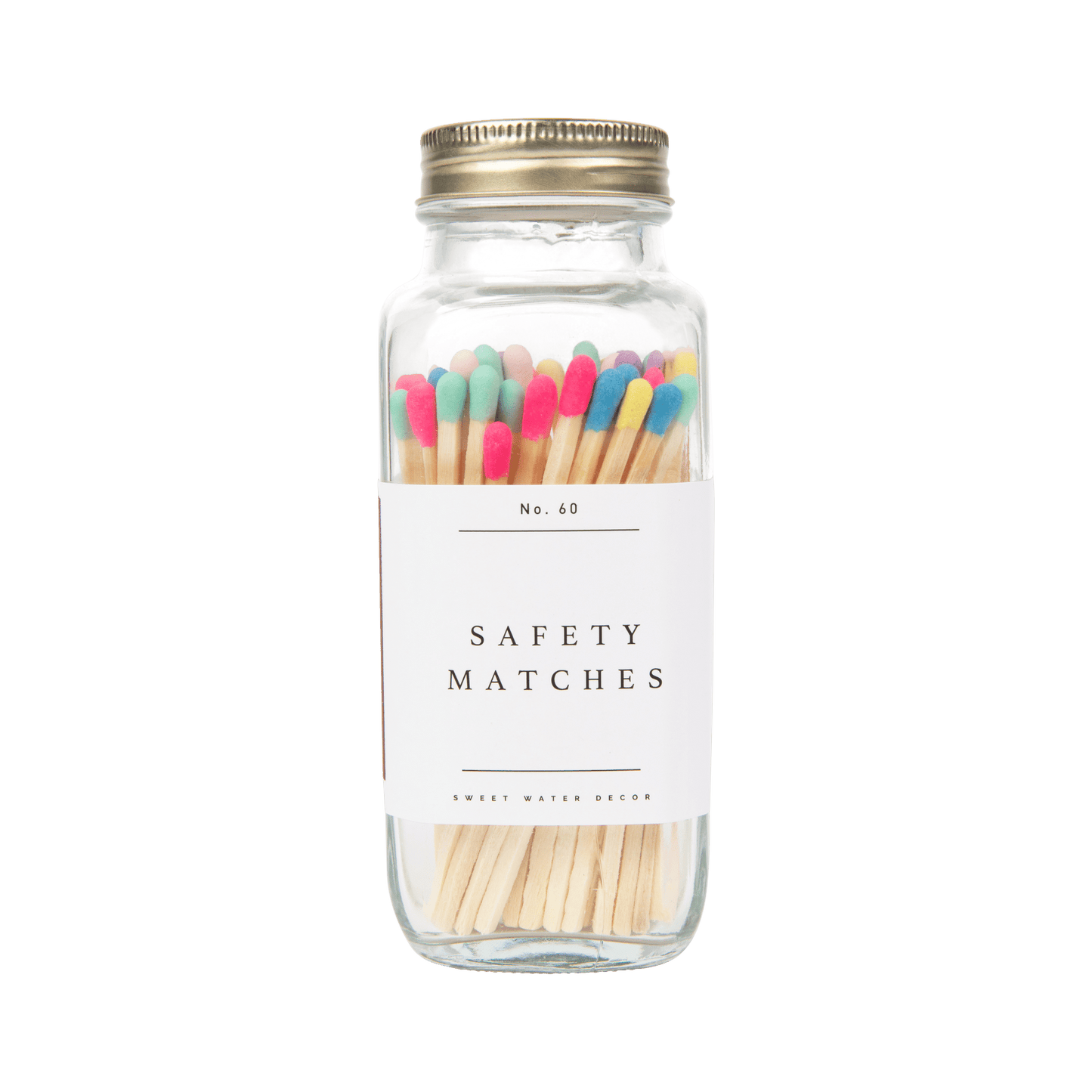Multicolor Rainbow Safety Matches - 60 Count, 3.75" by Sweet Water Decor