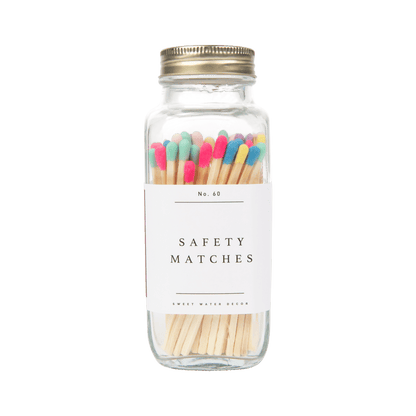 Multicolor Rainbow Safety Matches - 60 Count, 3.75" by Sweet Water Decor
