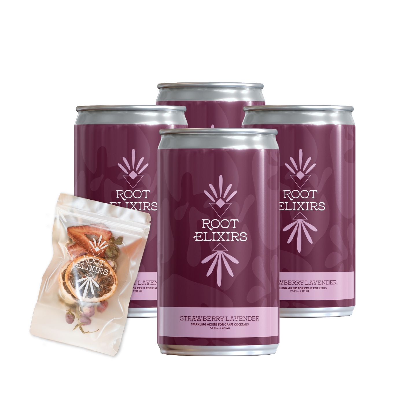 Root Elixirs Mini Cocktail Kit- Sparkling Premium Cocktail Mixers + Garnish