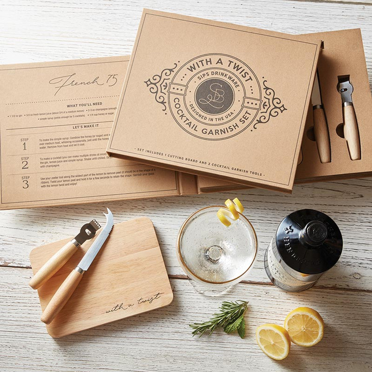 Gift Box: Cocktail Garnish Book Box With a Twist