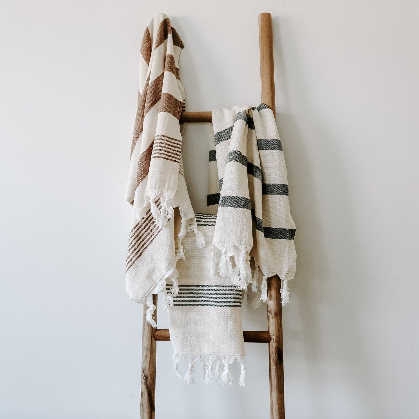 Turkish Cotton + Bamboo Hand Towel - Single Stripe by Sweet Water Decor