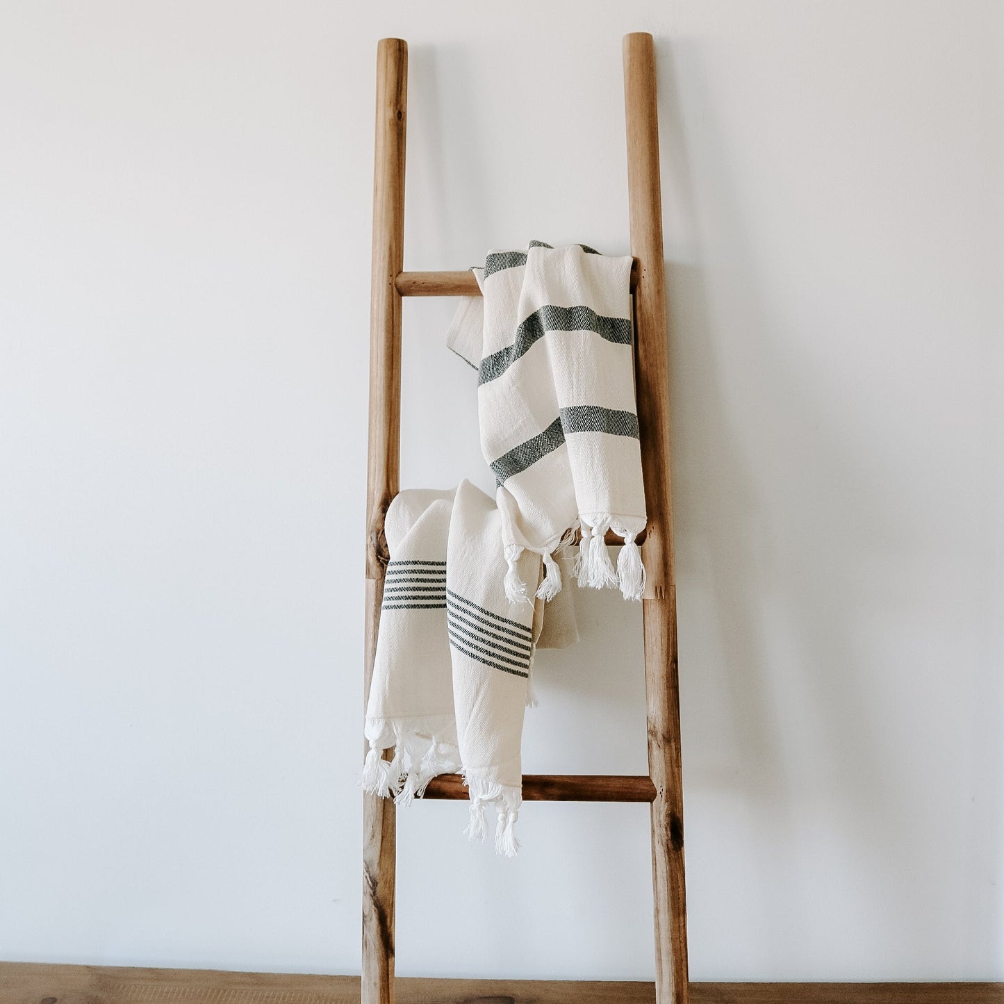 Turkish Cotton + Bamboo Hand Towel - Multi Stripes by Sweet Water Decor