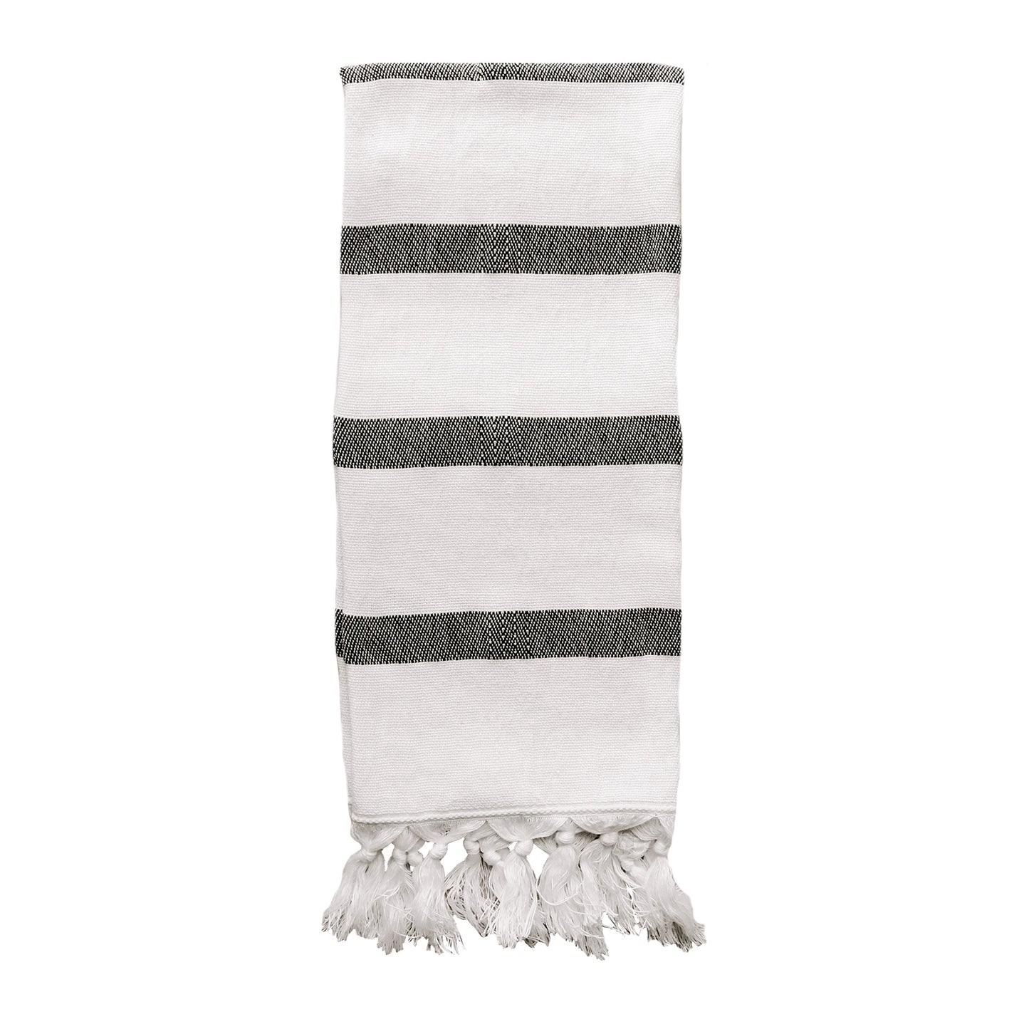 Turkish Cotton + Bamboo Hand Towel - Single Stripe by Sweet Water Decor