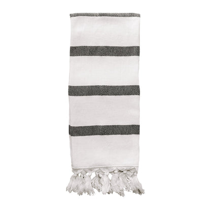 Turkish Cotton + Bamboo Hand Towel - Single Stripe by Sweet Water Decor