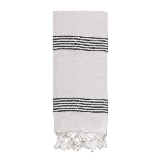 Turkish Cotton + Bamboo Hand Towel - Multi Stripes by Sweet Water Decor