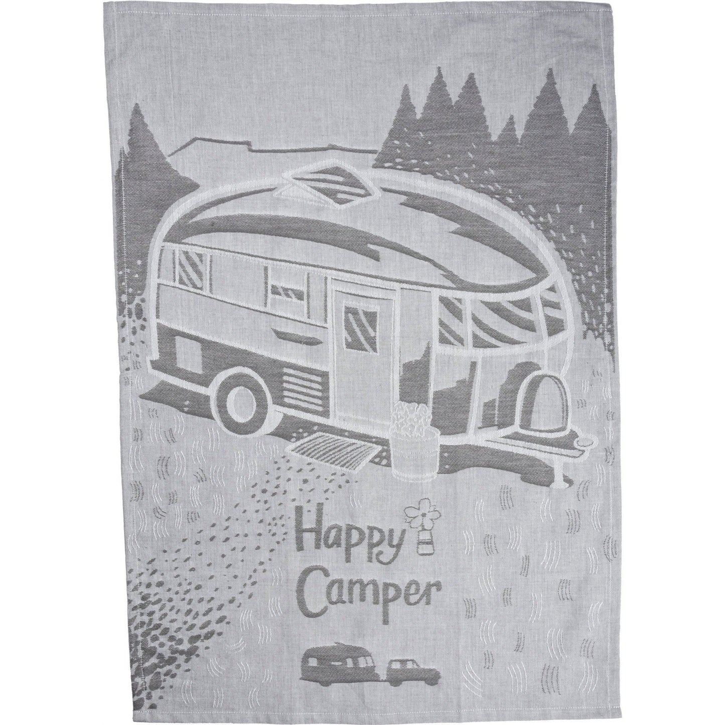 Happy Camper Woven Dish Cloth Towel