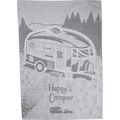 Happy Camper Woven Dish Cloth Towel