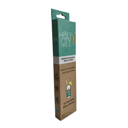 Holy City Straw Tall Reed Stem Drinking Straws | Inner pack | 20 x 10ct. Boxes