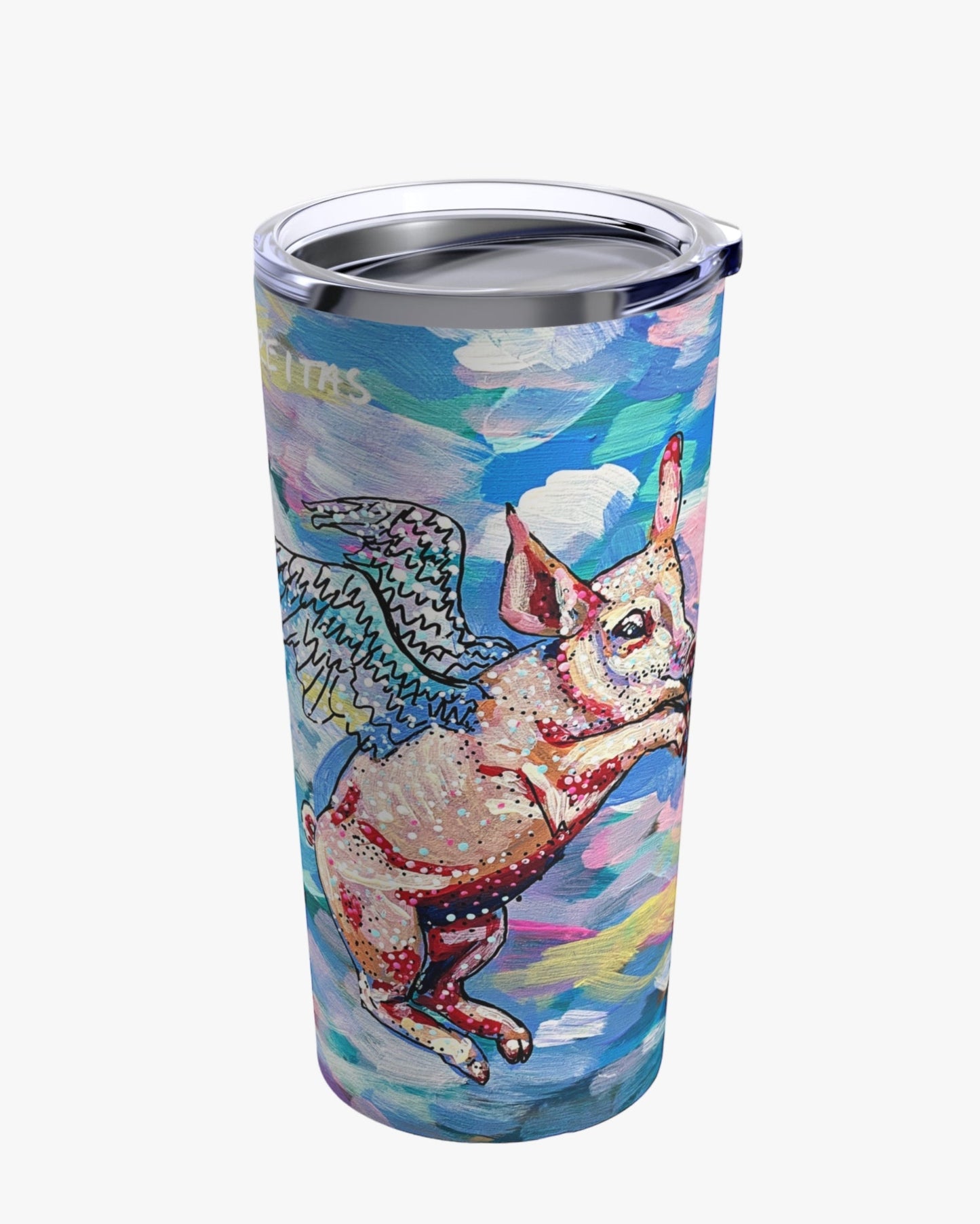 Pastel Flying Pig Tumbler 20oz Tumbler