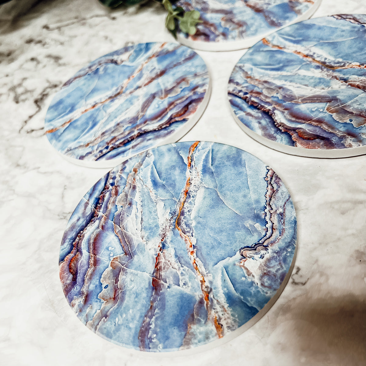 Marble Blue Coasters-7