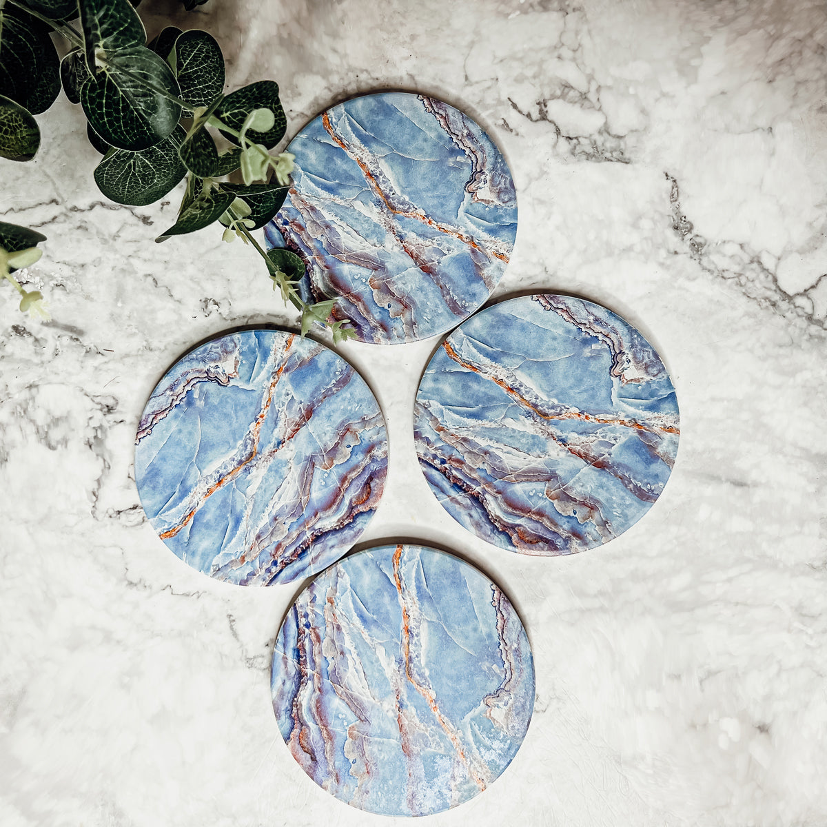 Marble Blue Coasters-14